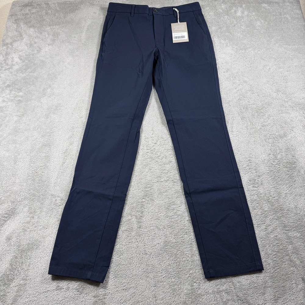 Everlane Performance Chino Pants Mens 30x32 Navy Blue Slim Fit Uniform NWT